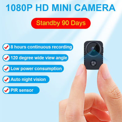 دوربین فیلمبرداری مینی دوربین فیلمبرداری دوربین دید در شب سنسور هوشمند PIR HD 1080P